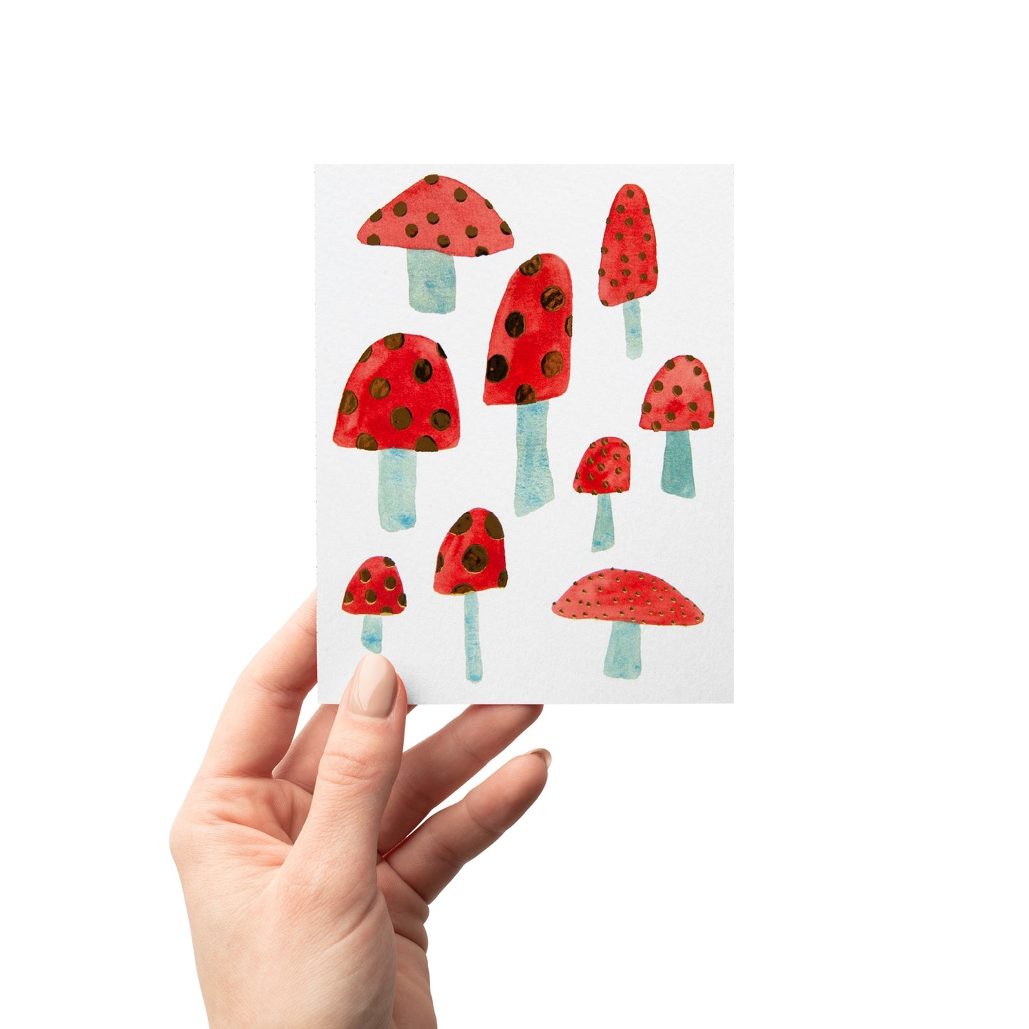 Red Mushroom Gold Foil Card