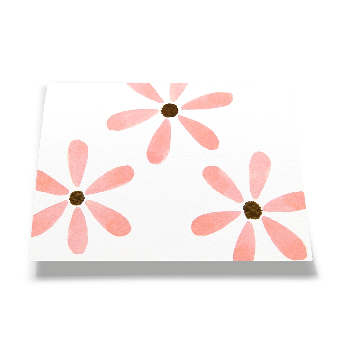 Pink Gold Foil Daisy Card