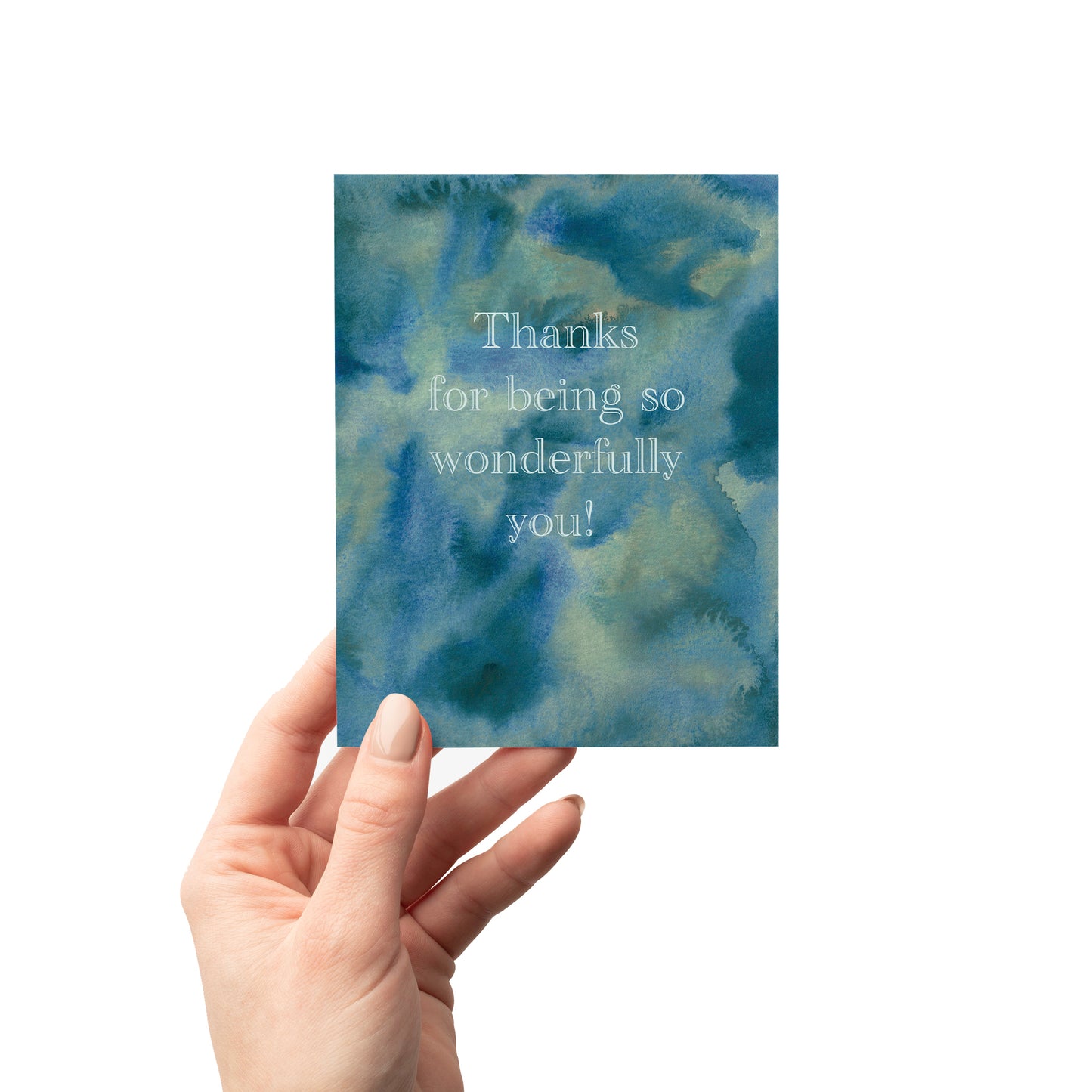 Blue Tie Dye Thank You Card