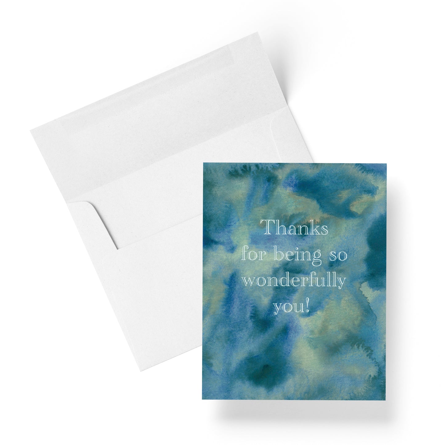 Blue Tie Dye Thank You Card