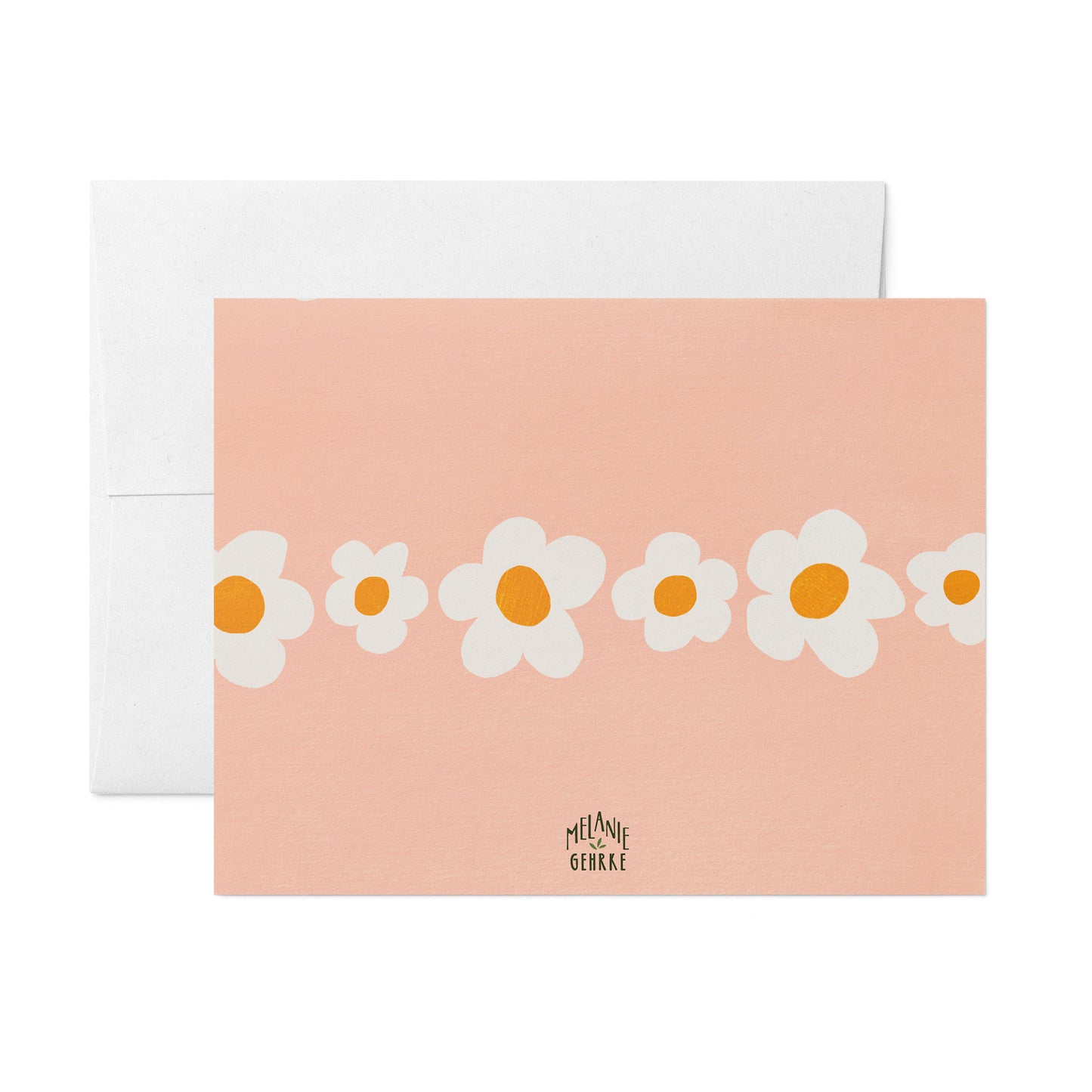 Pink + White Daisy Thank You Card