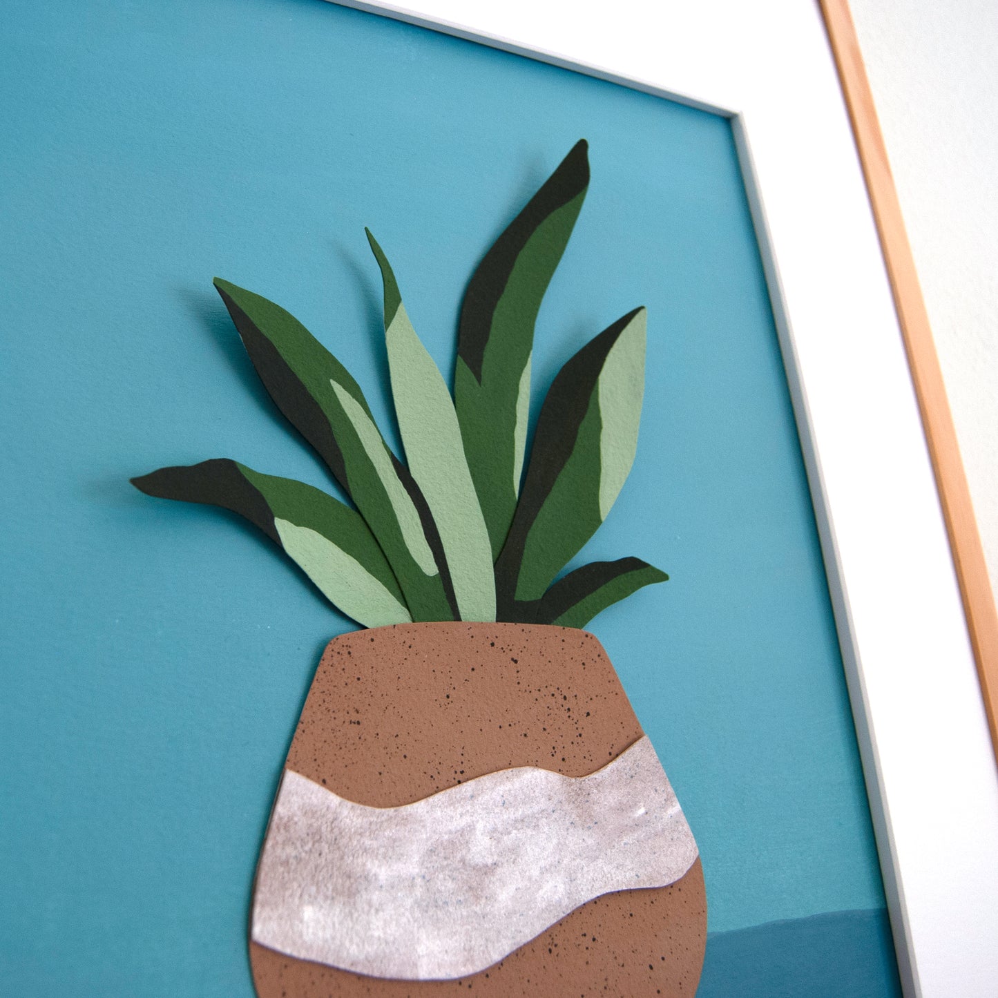 "Merry Moonshine" Framed Acrylic & Cut Paper Original, 16 x 20 inches