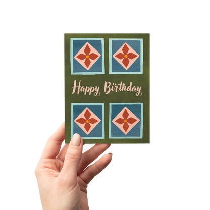 Granny Square Birthday Card